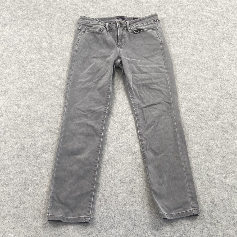 J. Jill Slim Ankle Jeans Womens 4P (28x24) Charcoal Gray Stretch Denim